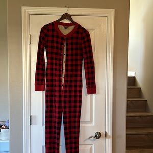 Eddie Bauer plaid onesie womens extra small